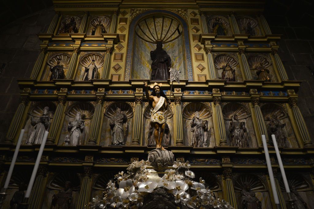 Religious art seen inside San Agustin Church complex located in Intramuros of Manila. On Sunday, June 30, 2019, in Intramuros, Manila, Philippines. (Photo by Artur Widak/NurPhoto via Getty Images)