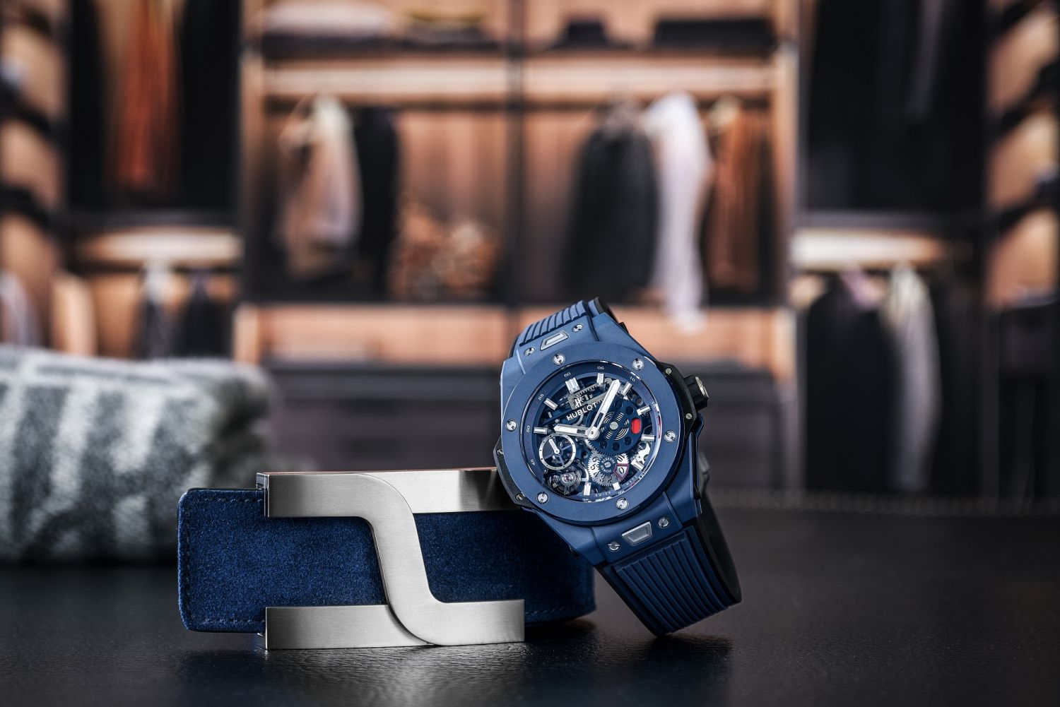 Hublot Big Bang Meca 10 十日鍊藍陶瓷腕錶