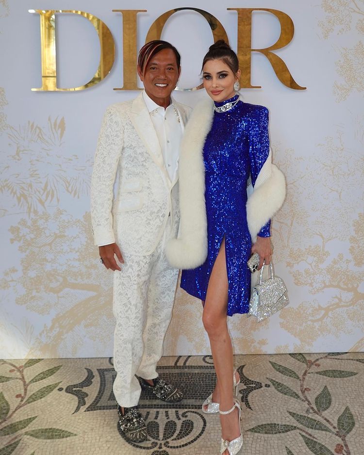 Stephen and Deborah at the Dior Haute Couture dinner