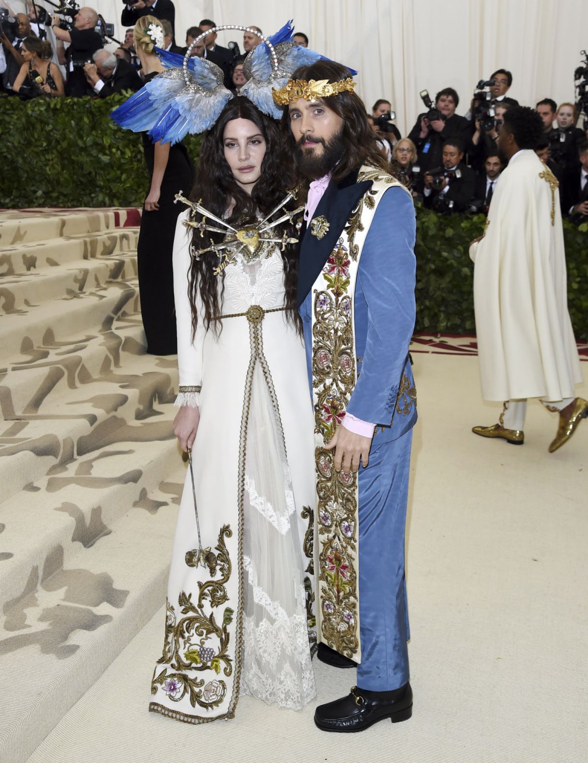 Lana Del Rey, left, and Jared Leto attend The Metropolitan Museum of Art's Costume Institute benefit gala celebrating the opening of the Heavenly Bodies: Fashion and the Catholic Imagination exhibition on Monday, May 7, 2018, in New York. (Photo by Evan Agostini/Invision/AP)