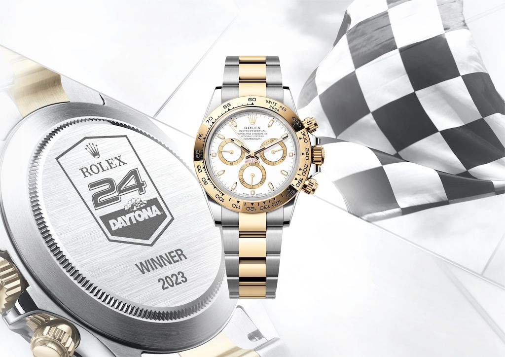 ENGRAVED OYSTER PERPETUAL COSMOGRAPH DAYTONA PRESENTED TO THE WINNER OF THE 2023 ROLEX 24 AT DAYTONA (Photo by JVA Studios)