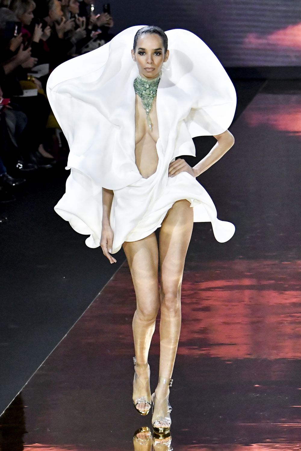 PARIS, FRANCE - JANUARY 24 : A model walks the runway during the Stephane Rolland Haute Couture Spring/Summer 2023 fashion show as part of the Paris Haute Couture Week on January 24, 2023 in Paris, France. (Photo by Victor VIRGILE/Gamma-Rapho via Getty Images)