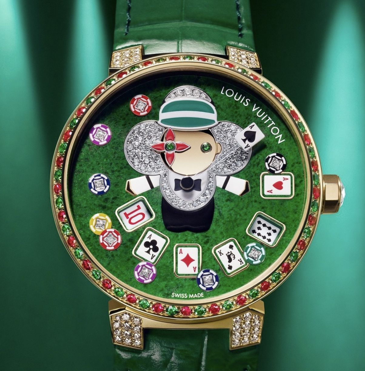 Louis Vuitton Tambour Slim Vivienne跳時腕錶