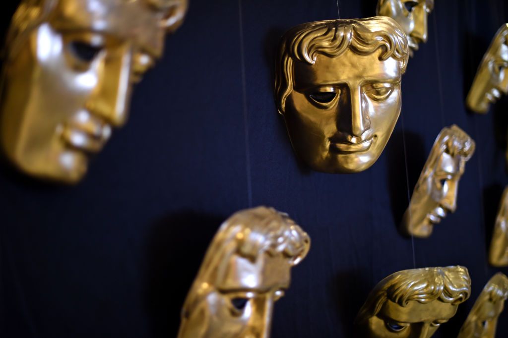 GLASGOW, SCOTLAND - NOVEMBER 20: A general view of BAFTA masks ahead of the British Academy Scotland Awards at DoubleTree by Hilton on November 20, 2022 in Glasgow, Scotland. (Photo by Antony Jones/BAFTA/Getty Images for BAFTA)