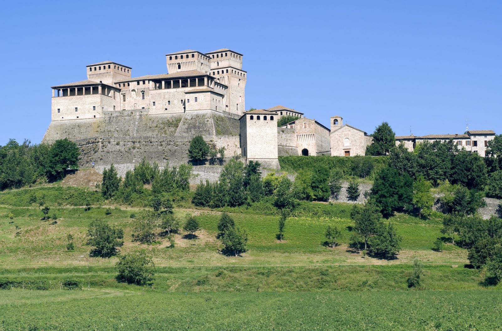 Castle of Torrechiara (Parma, Emilia-Romagna, Italy), medieval building.