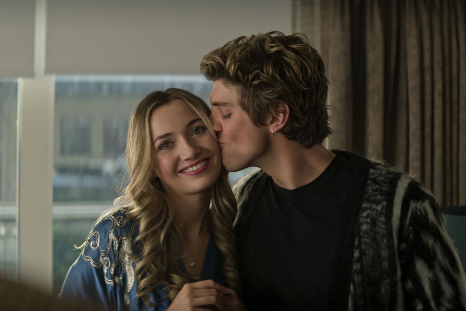 You. (L to R) Tilly Keeper as Lady Phoebe, Lukas Gage as Adam in episode 402 of You. Cr. Courtesy of Netflix © 2022