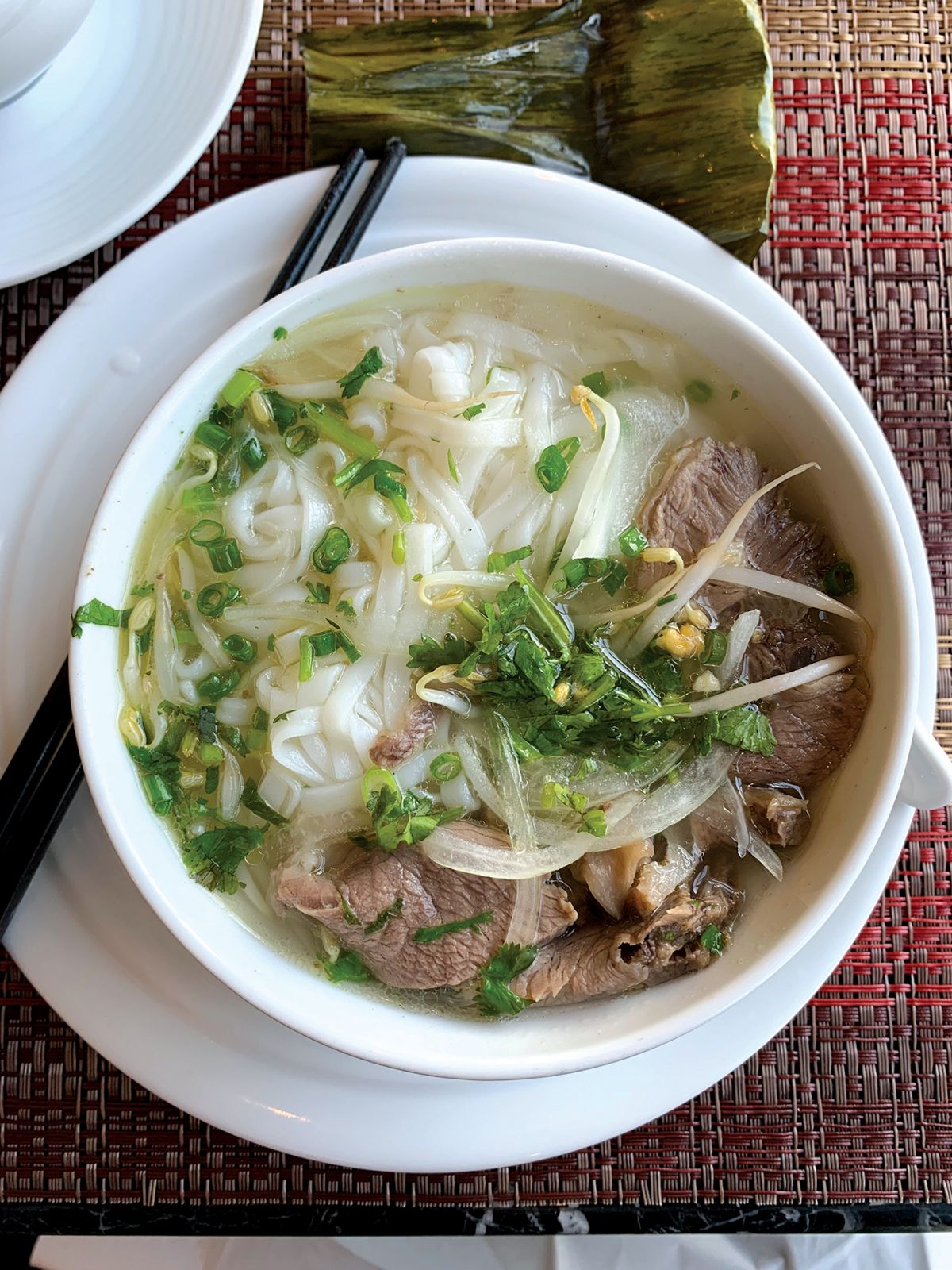 Make your own pho at the hotel