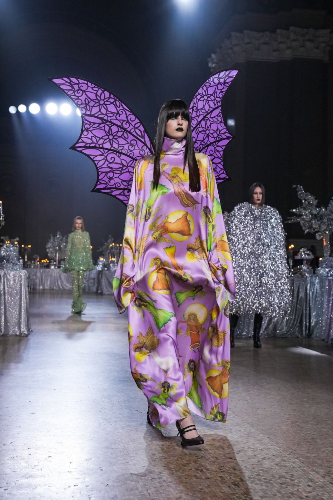 NEW YORK, NEW YORK - FEBRUARY 10: A model walks the runway at RODARTE FW 23 Runway Show at Williamsburg Savings Bank on February 10, 2023 in New York City. (Photo by Sean Zanni/Patrick McMullan via Getty Images)