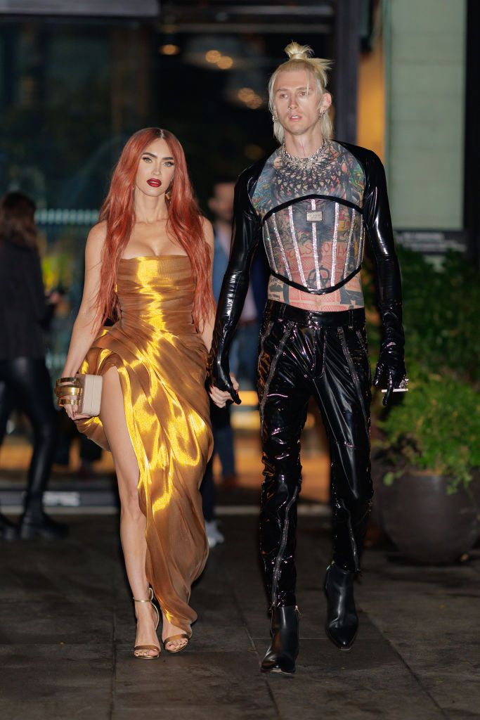 Megan Fox and Machine Gun Kelly are seen in Brooklyn on October 25, 2022 in New York City. (Photo by THE HAPA BLONDE/GC Images)