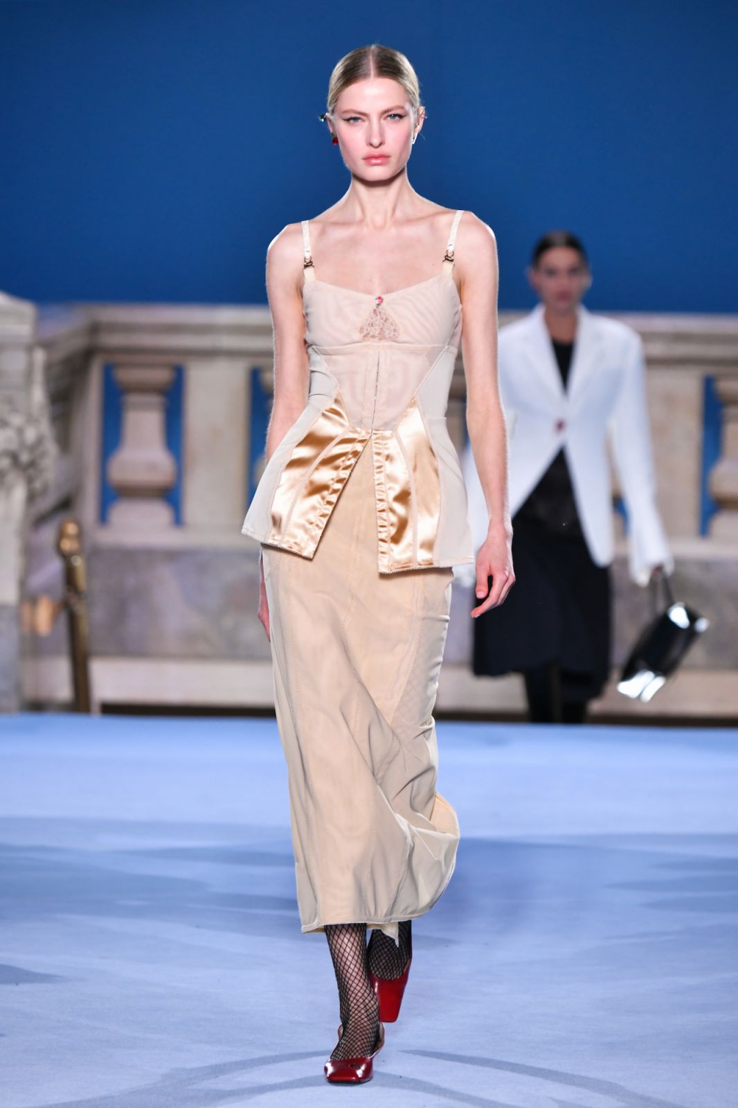 Model on the runway at Tory Burch Fall 2023 Ready To Wear Fashion Show on February 13, 2023 in New York, New York. (Photo by Rodin Banica/WWD via Getty Images)