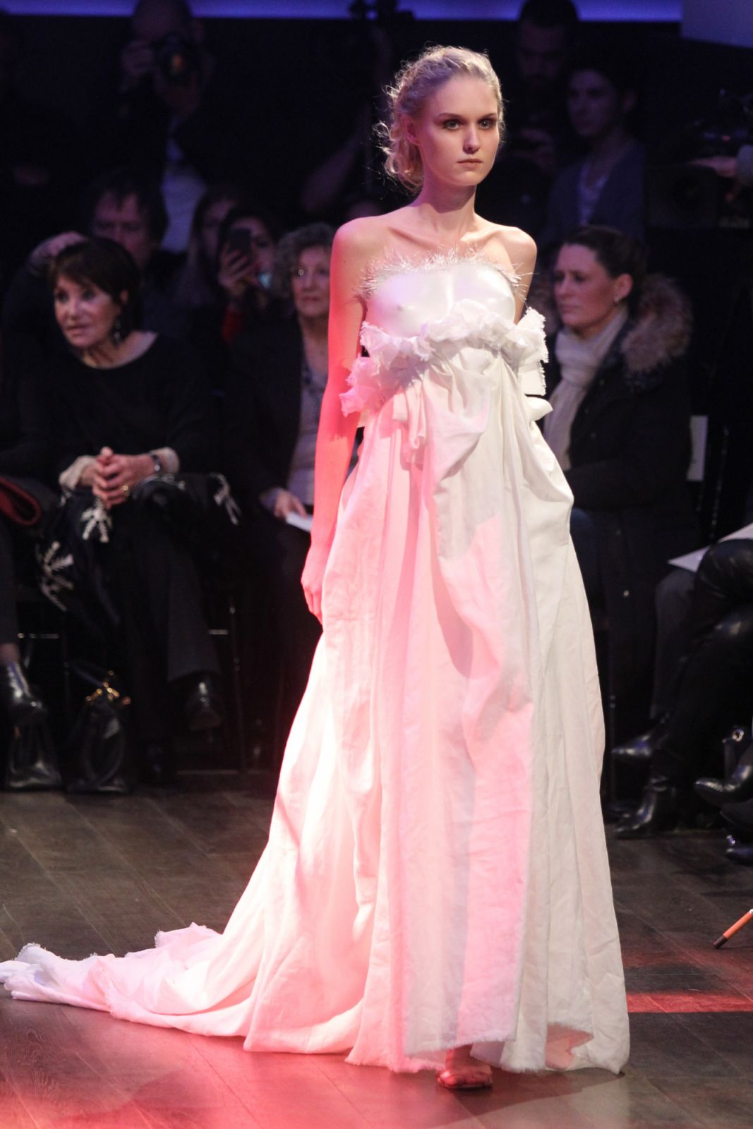 PARIS, FRANCE - JANUARY 25: A model walks the runway during the Franck Sorbier Spring/Summer 2012 Haute-Couture Show as part of Paris Fashion Week on January 25, 2012 in Paris, France. (Photo by Antonio de Moraes Barros Filho/WireImage)