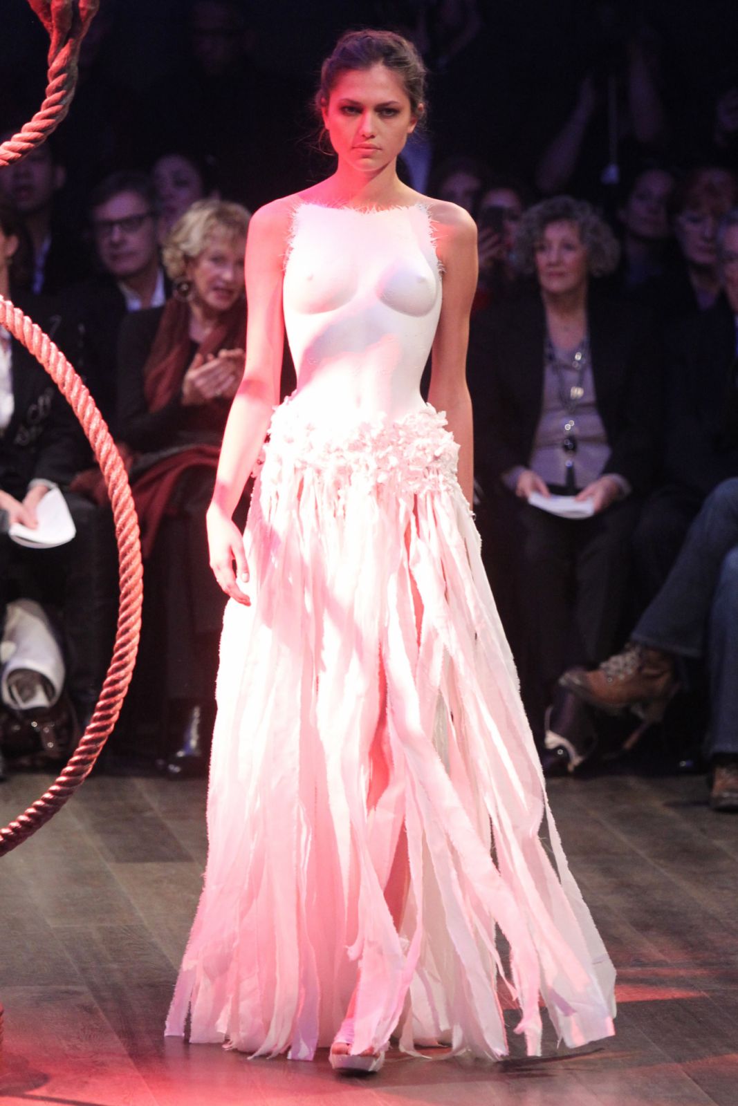 PARIS, FRANCE - JANUARY 25: A model walks the runway during the Franck Sorbier Spring/Summer 2012 Haute-Couture Show as part of Paris Fashion Week on January 25, 2012 in Paris, France. (Photo by Antonio de Moraes Barros Filho/WireImage)