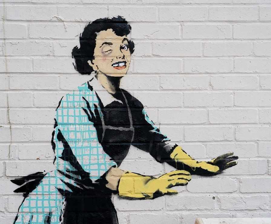 British graffiti artist Banksy on Tuesday unveiled his latest UK street artwork, which appears to take aim at domestic violence against women. (Photo: Instagram / @banksy)