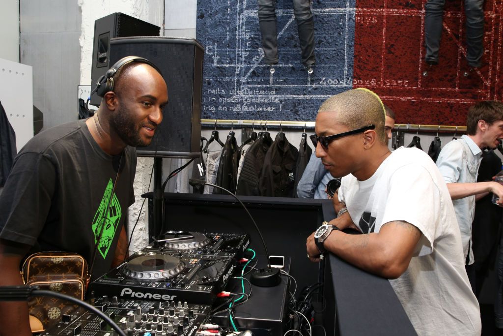 Virgil Abloh, Pharrell Williams (Photo by Amy Sussman/WWD/Penske Media via Getty Images)
