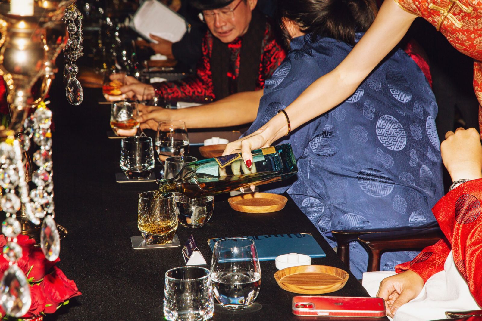 Johnnie Walker Blue Label was flowing all night long