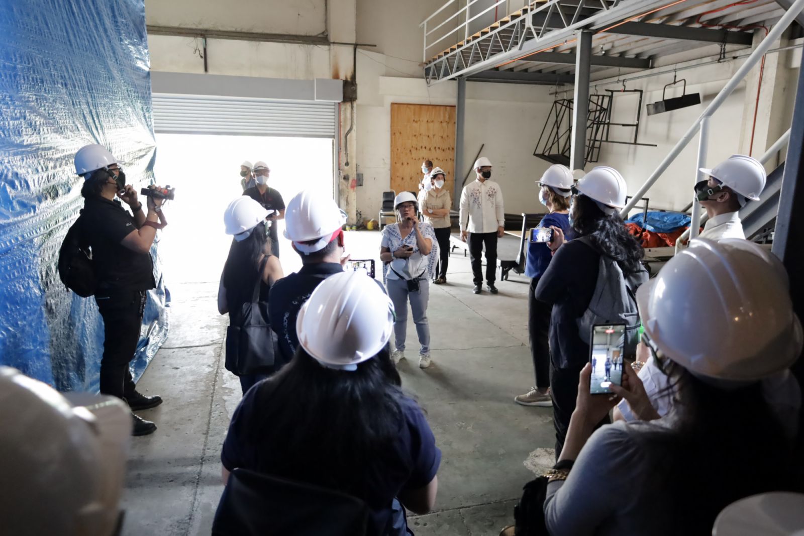 CCP Institutional Presscon 2023: Tess Rances, CCP Administrative Services Department manager explains the physical state of the loading dock of the CCP Main Theater