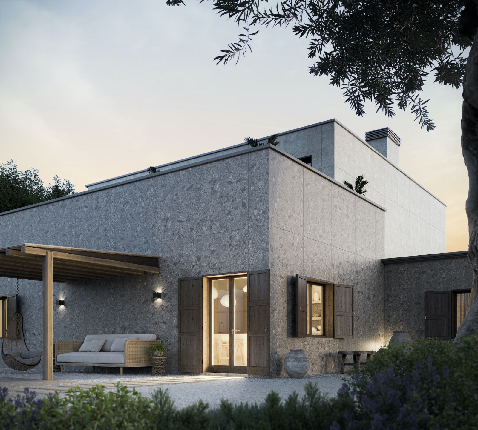 Dekton Ceppo is ideal for exteriors