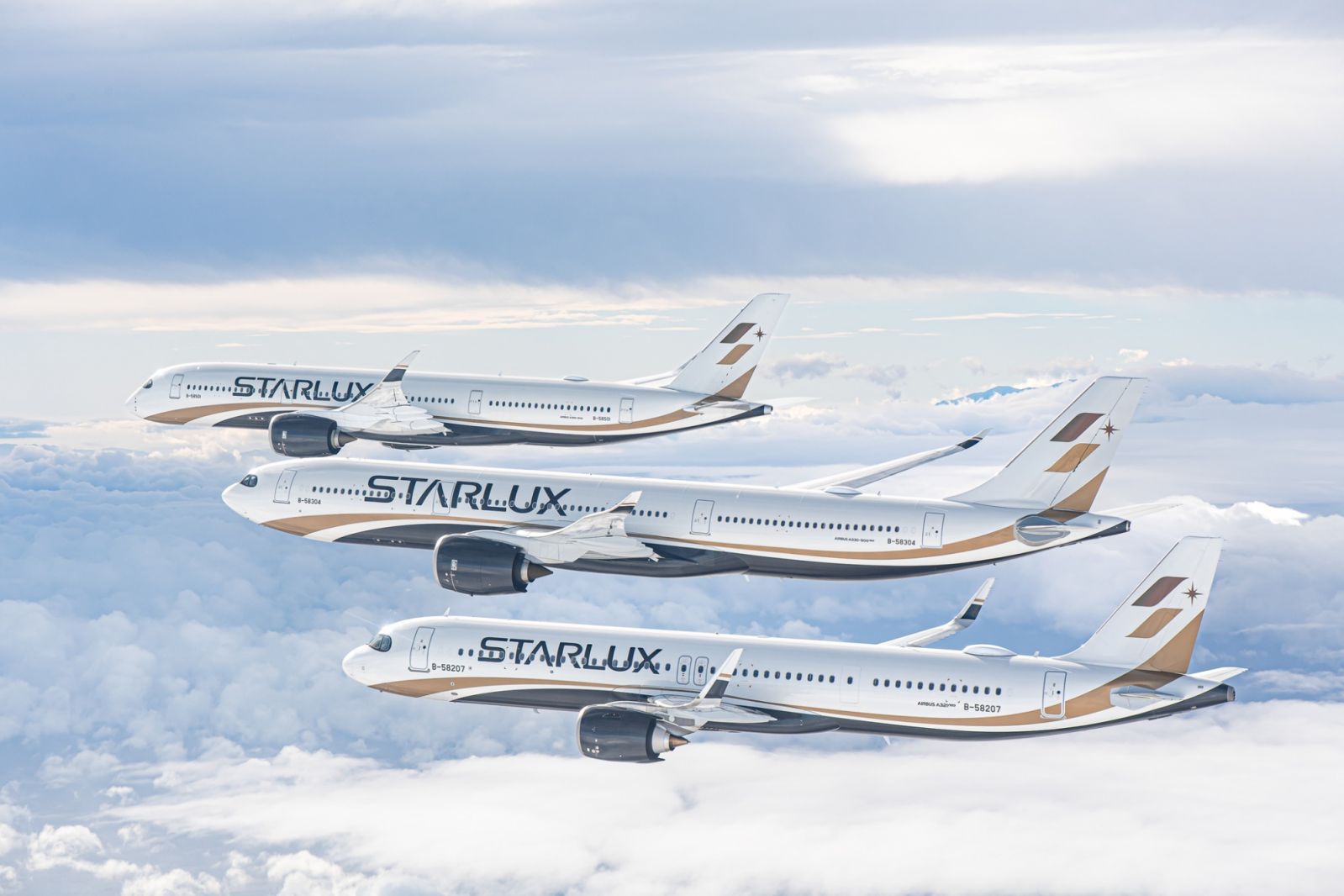 星宇航空 Airbus 機隊三機型 A321neo、A330neo、A350-900 全員到齊(Facebook@STARLUX Airlines)