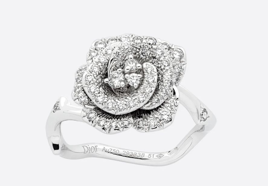 小碼 ROSE DIOR BAGATELLE 戒指。NT$ 415,000