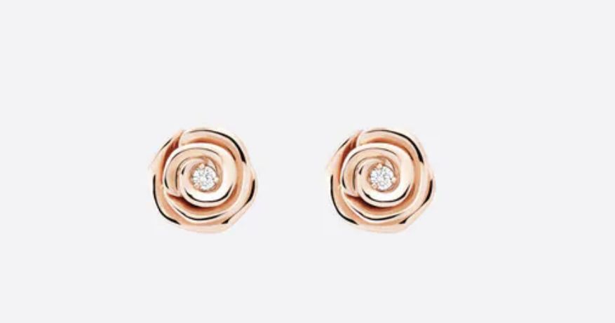 小碼 ROSE DIOR COUTURE 耳環,粉紅金和鑽石。NT$ 118,000