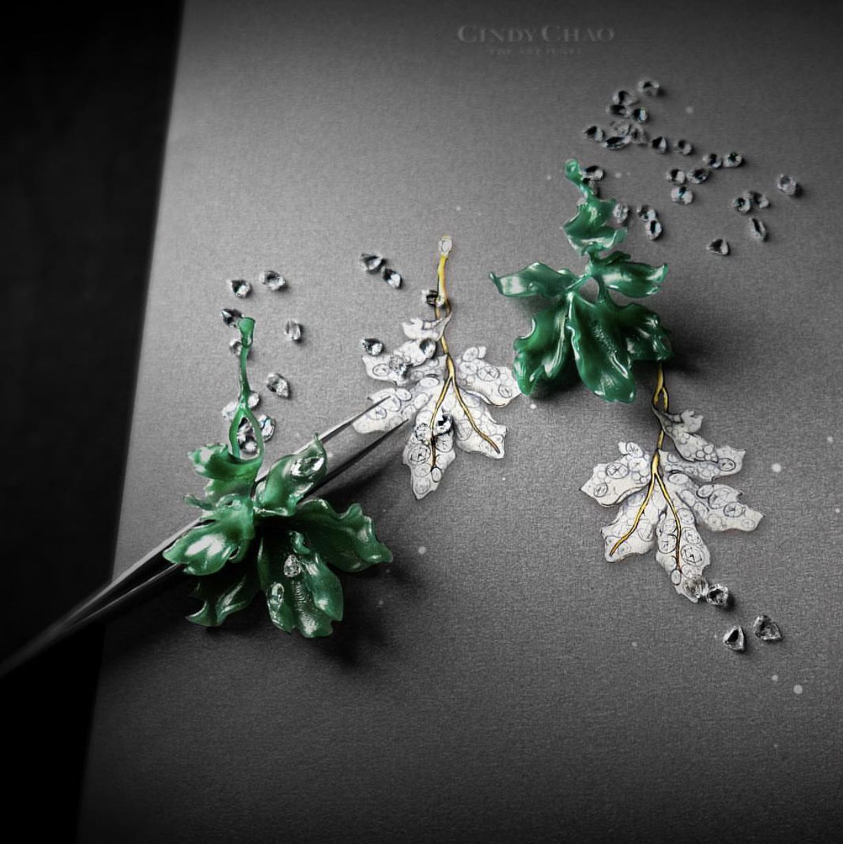 封面圖片:CINDY CHAO The Art Jewel楓葉耳環蠟雕