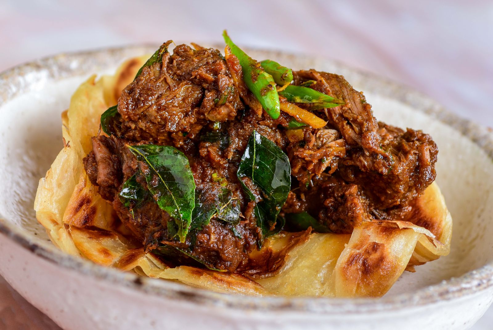 Mutton chilly fry parantha