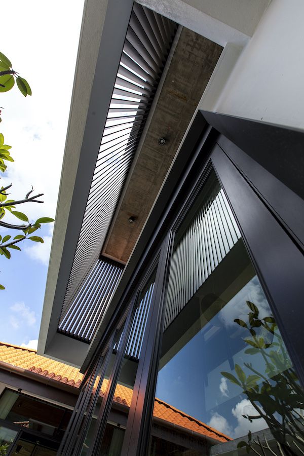 Ventilation and heat distribution are aided by the high roof