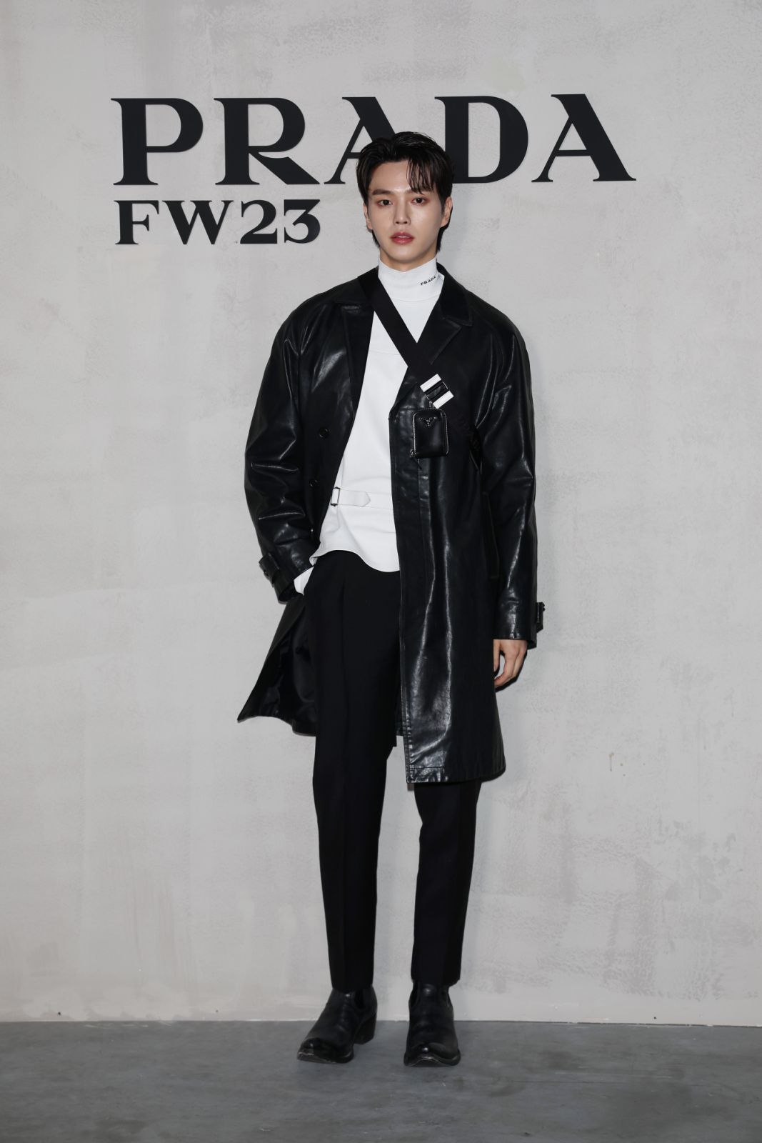 MILAN, ITALY - FEBRUARY 23: Song Kang attends Prada Fall/Winter 2023 Womenswear Fashion Show on February 23, 2023 in Milan, Italy. (Photo by Vittorio Zunino Celotto/Getty Images for Prada)