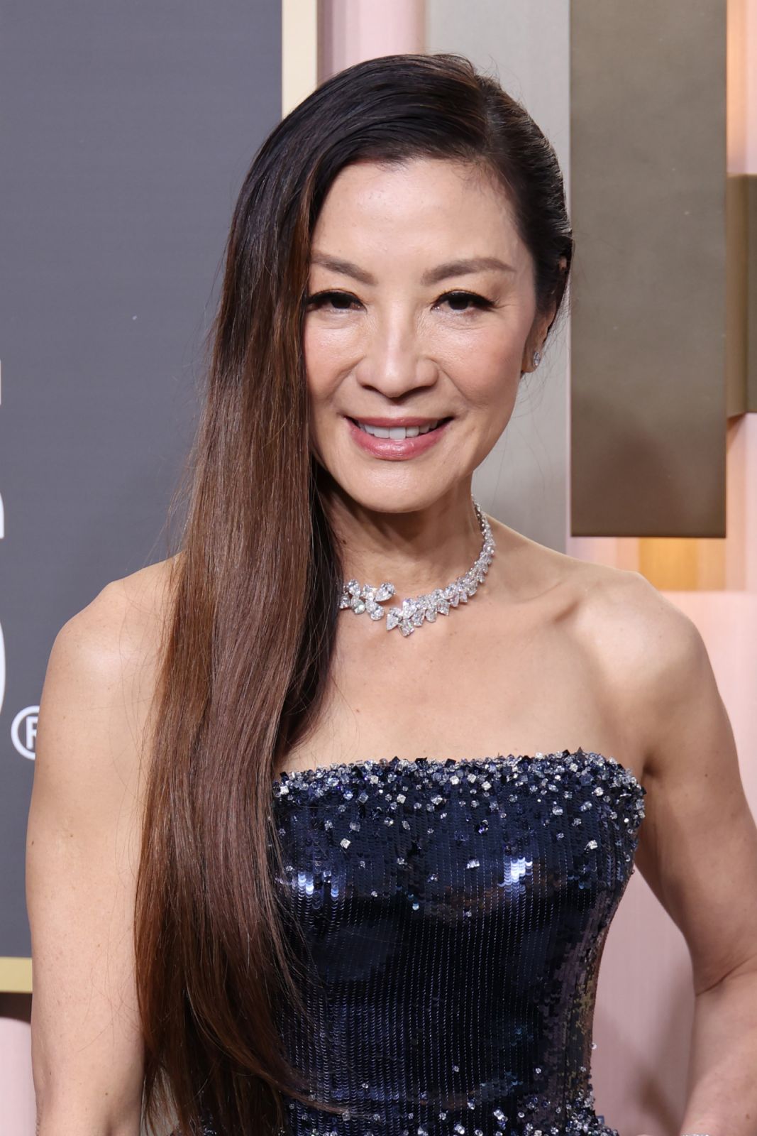 BEVERLY HILLS, CALIFORNIA - JANUARY 10: Michelle Yeoh attends the 80th Annual Golden Globe Awards at The Beverly Hilton on January 10, 2023 in Beverly Hills, California. (Photo by Daniele Venturelli/WireImage)