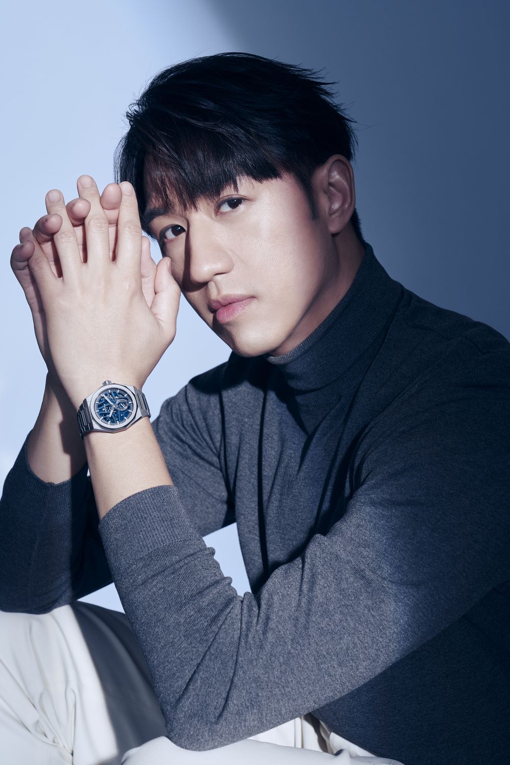 Jay Fung wearing the Zenith Defy Skyline Skeleton (Photo: Zenith)
