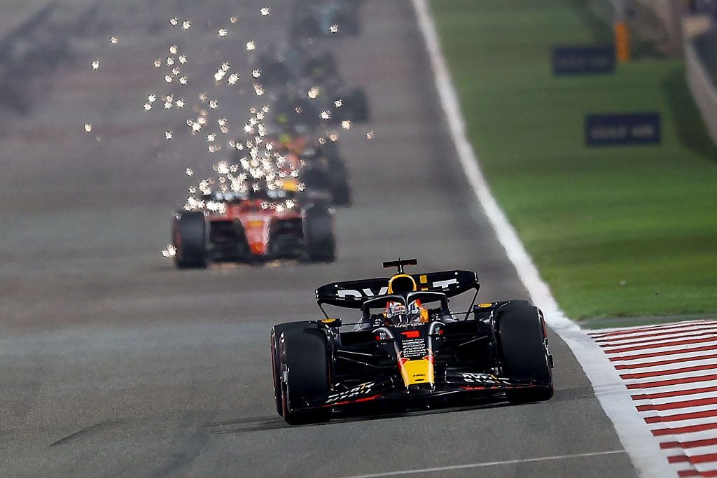 BAHRAIN, BAHRAIN - MARCH 05: Max Verstappen of the Netherlands driving the (1) Oracle Red Bull Racing RB19 on track during the F1 Grand Prix of Bahrain at Bahrain International Circuit on March 05, 2023 in Bahrain, Bahrain. (Photo by Eric Alonso/Getty Images)