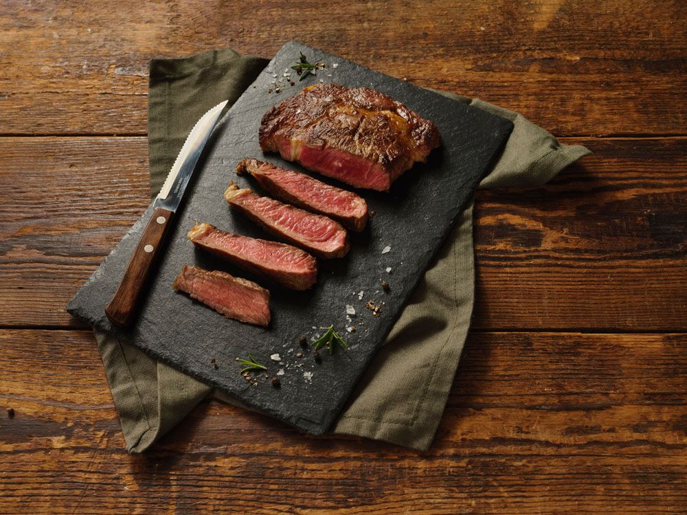 Ribeye steak from an Irish beef