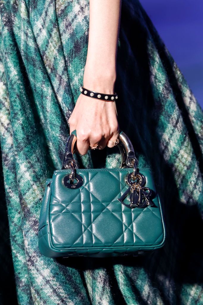 (EDITORIAL USE ONLY - For Non-Editorial use please seek approval from Fashion House) Bag detail during the Christian Dior Womenswear Fall Winter 2023-2024 show as part of Paris Fashion Week on February 28, 2023 in Paris, France. (Photo by Estrop/Getty Images)