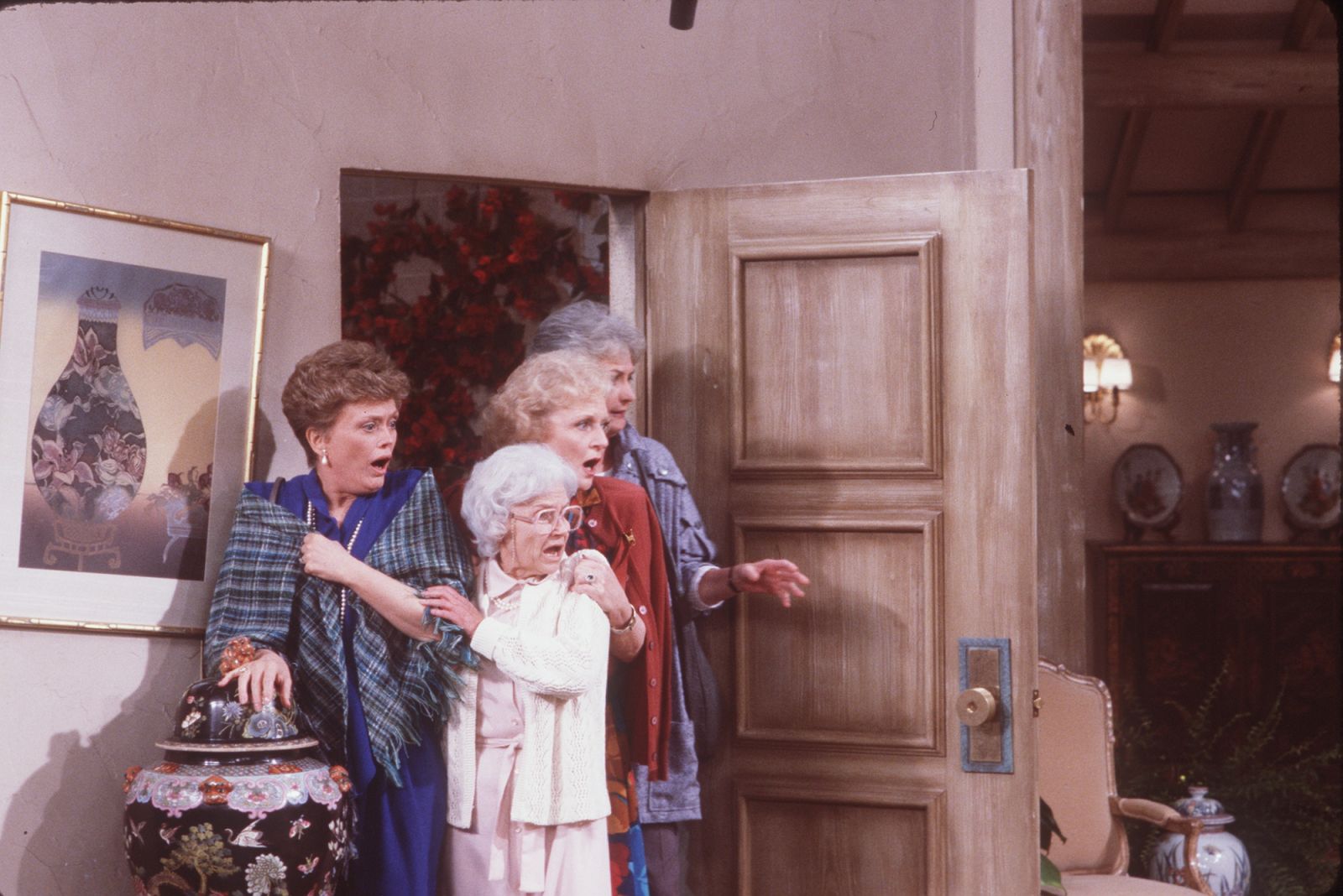 The Golden Girls cast: Roe McClanahan, Estelle Getty, Betty White, and Beatrice Arthur. (Photo by Steve Fontanini/Los Angeles Times via Getty Images)