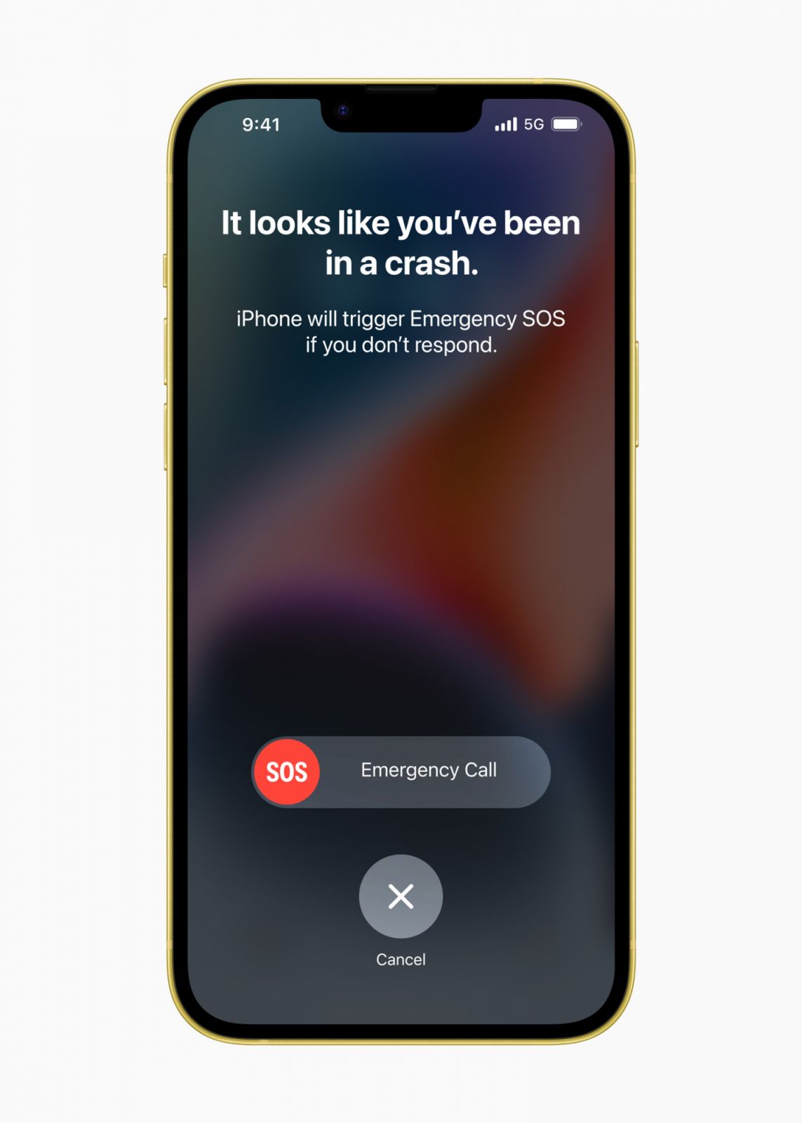 「車禍偵測」使用搭配 Apple 專門演算法的特製零件,能偵測嚴重車禍,並在使用者昏迷或無法使用 iPhone 時,自動撥打緊急求助電話。(Photo via Apple)