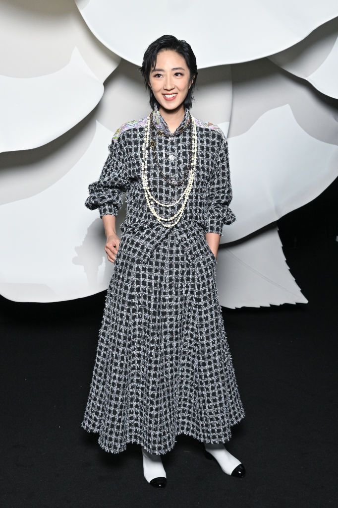 PARIS, FRANCE - MARCH 07: (EDITORIAL USE ONLY - For Non-Editorial use please seek approval from Fashion House) Gwei Lun-Mei attends the     Chanel Womenswear Fall Winter 2023-2024 show as part of Paris Fashion Week  on March 07, 2023 in Paris, France. (Photo by Stephane Cardinale - Corbis/Corbis via Getty Images)