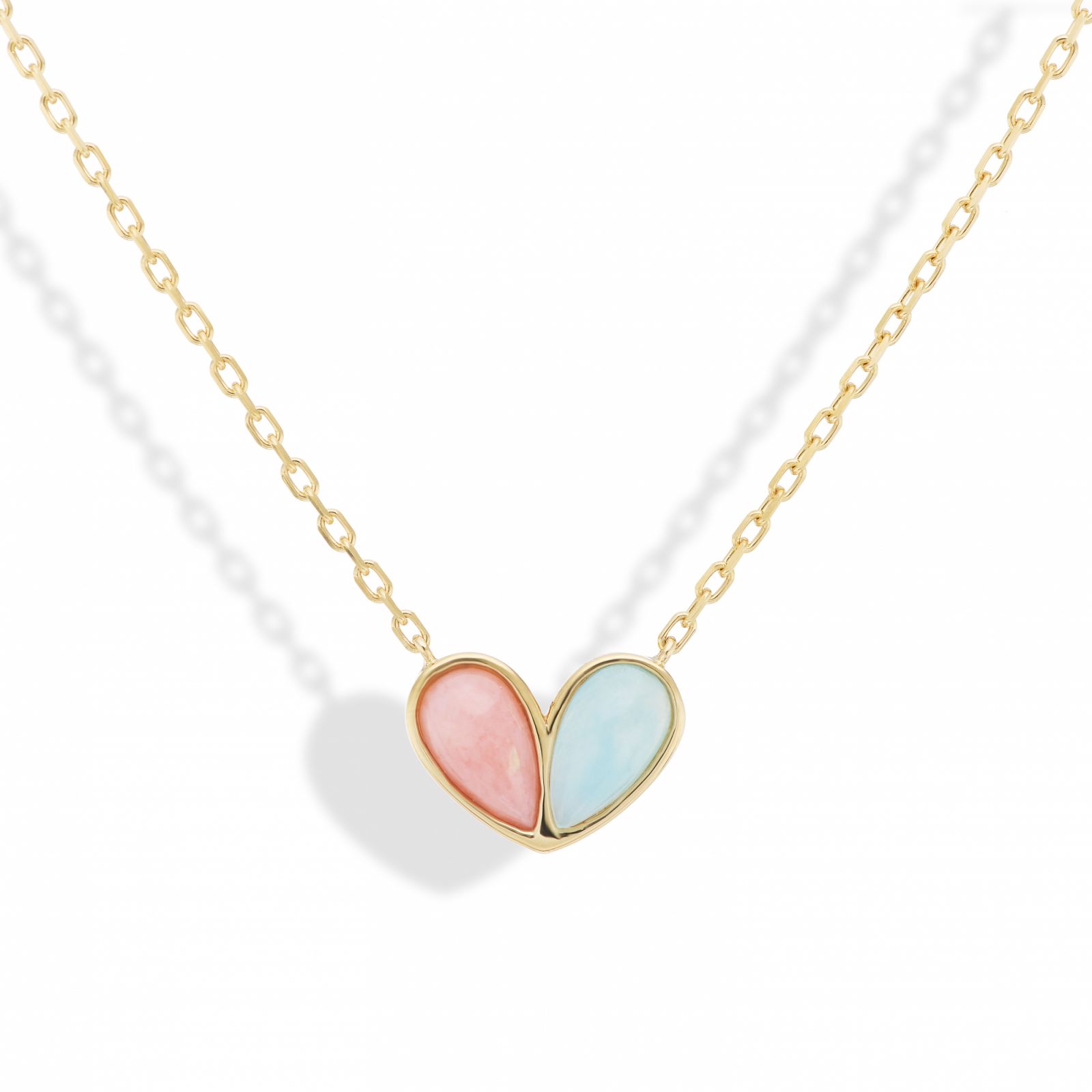 Gemella Jewels pink opal and aquamarine pendant (Photo: Gemella Jewels)
