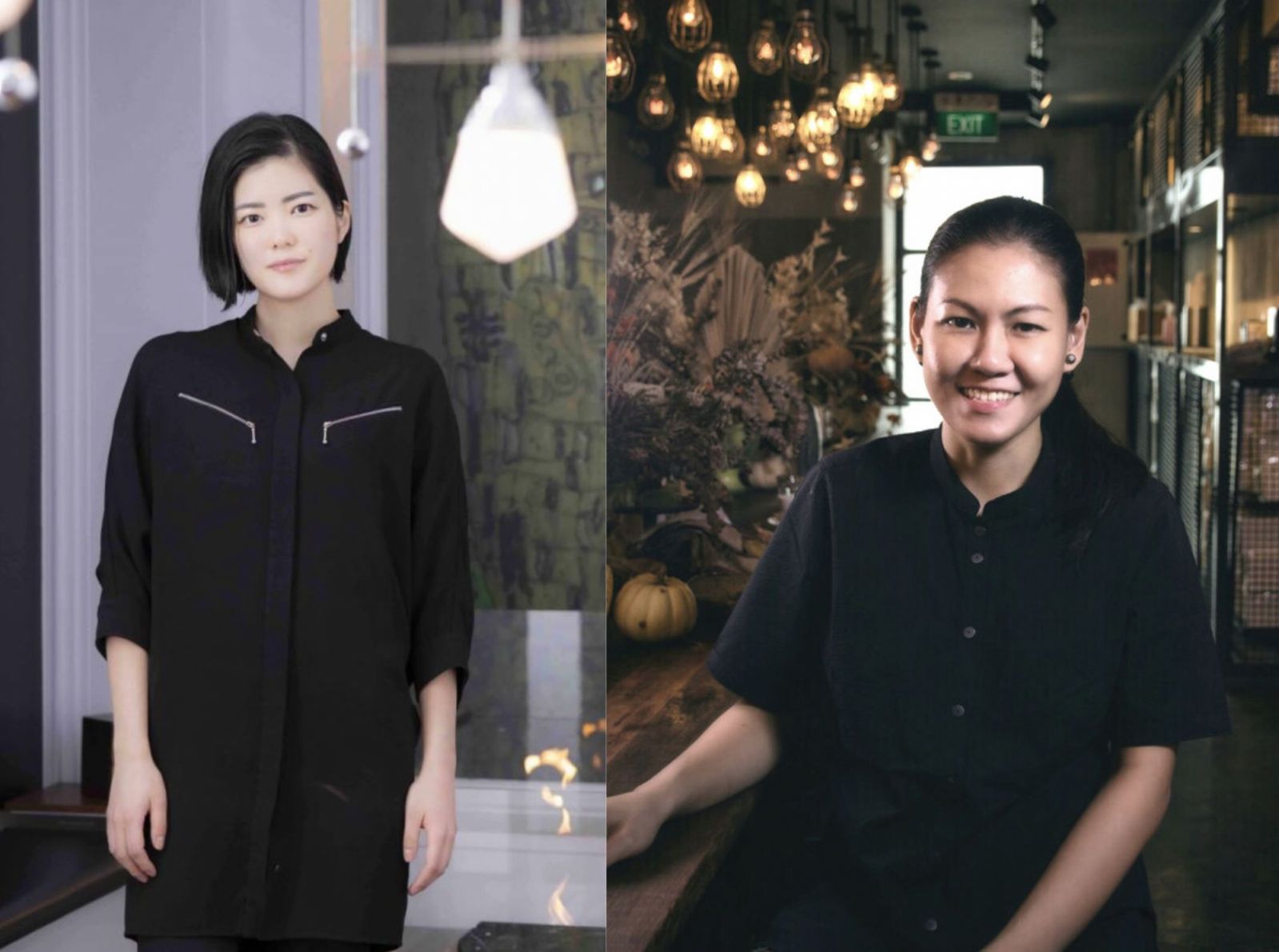 2022 年最佳女主廚庄司夏子(左)與 2023年最佳女主廚施玉安(右)