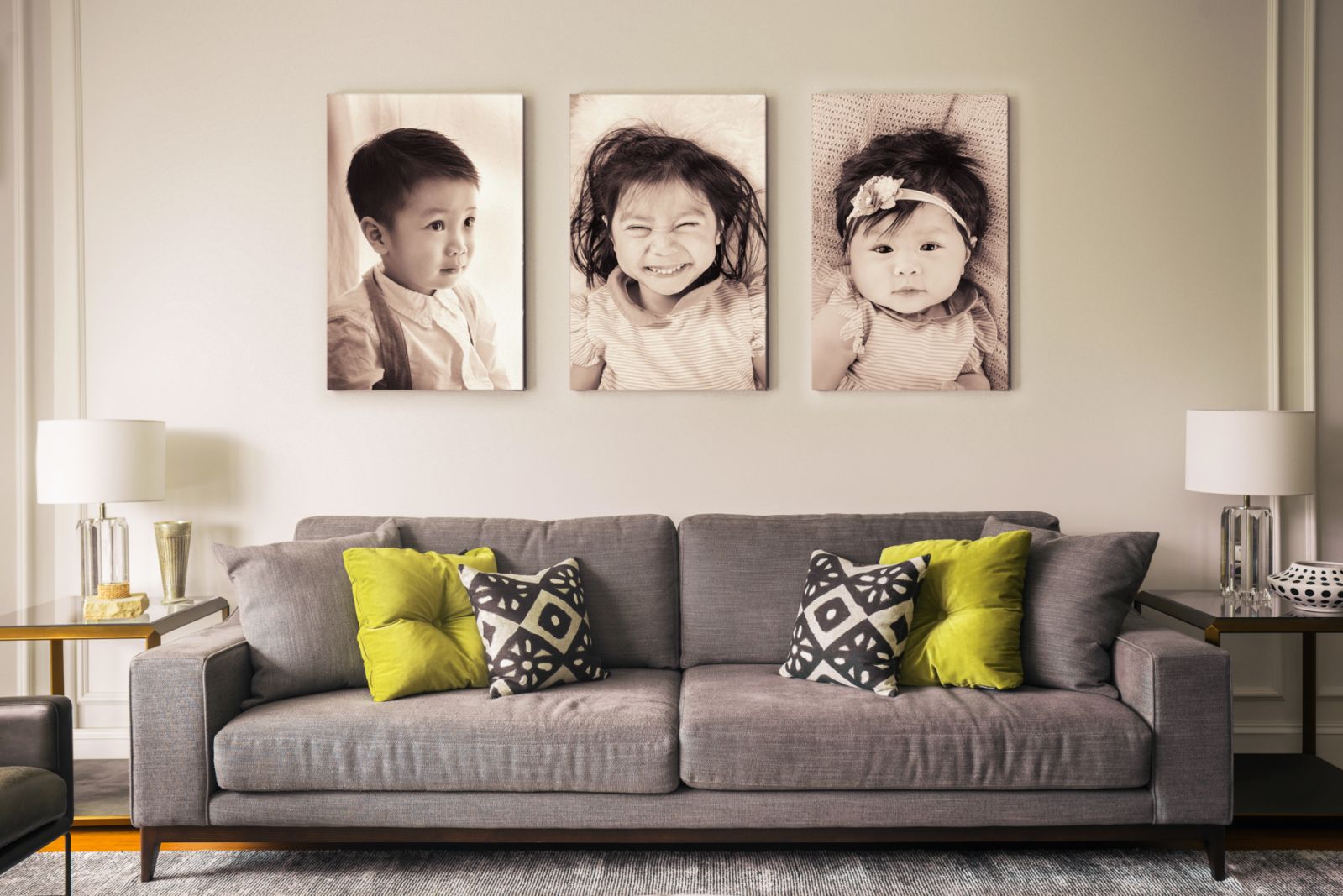 Family with parents and their children with kids ages ranging from toddler to teens in a photography studio setting during a family photoshoot in Singapore, White Room Studio. Credit: White Room Studio Pte Ltd