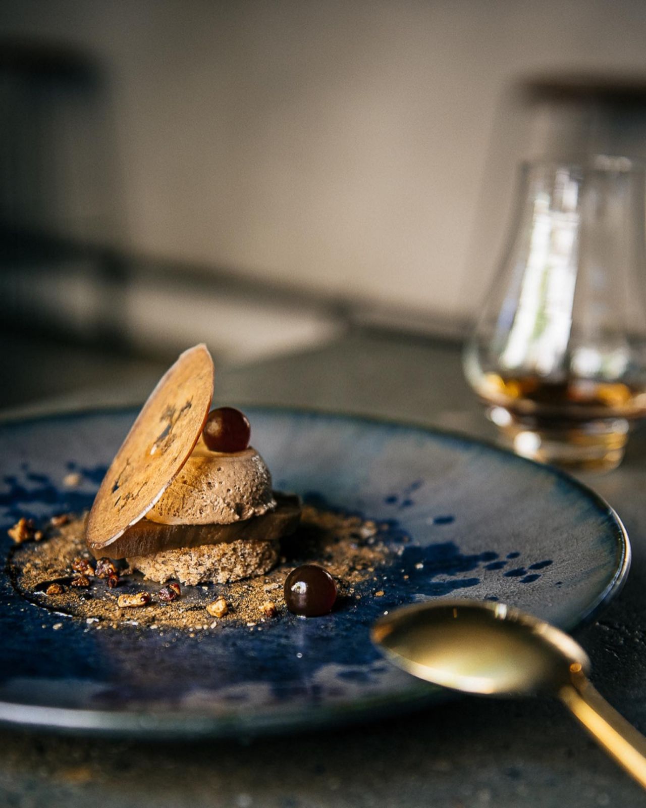 Confit, dehydrated eggplant, pecan ice cream, apple balsamic vinegar, liquorice salt (Photo: CODA Dessert Dining / Facebook)