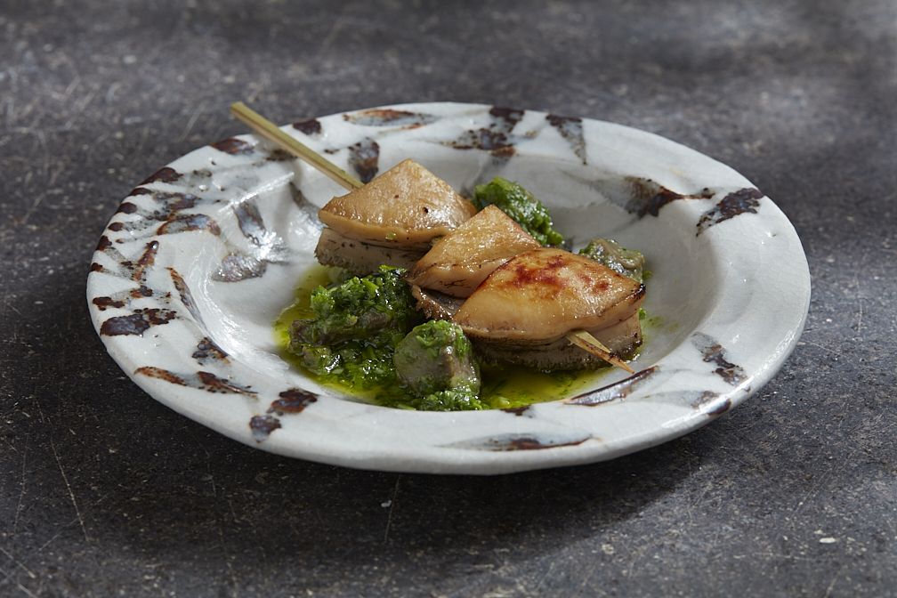 Abalone, chicken gizzard