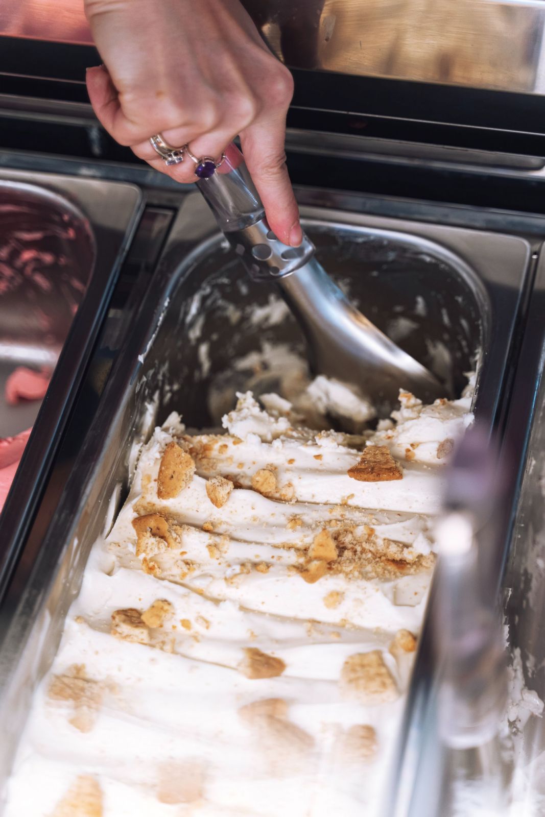 Getting a scoop of the crowd faourite Lemon Mascarpone