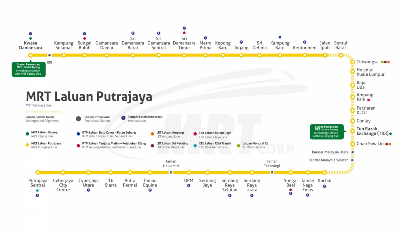 MRT Putrajaya line (Screenshot: MRT Corp website)