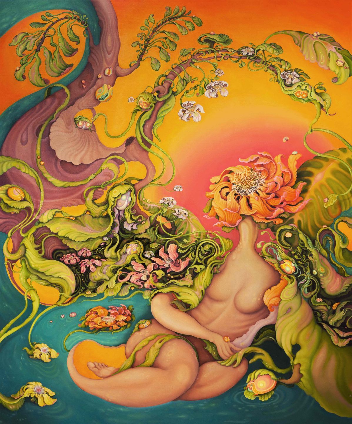 A work by Belinda HY Chan for The Veil of Solitude curated by Cyrus Lamprecht on view at Arca Hotel, 43 Heung Yip Rd, Wong Chuk Hang (Photo Courtesy the artist)
