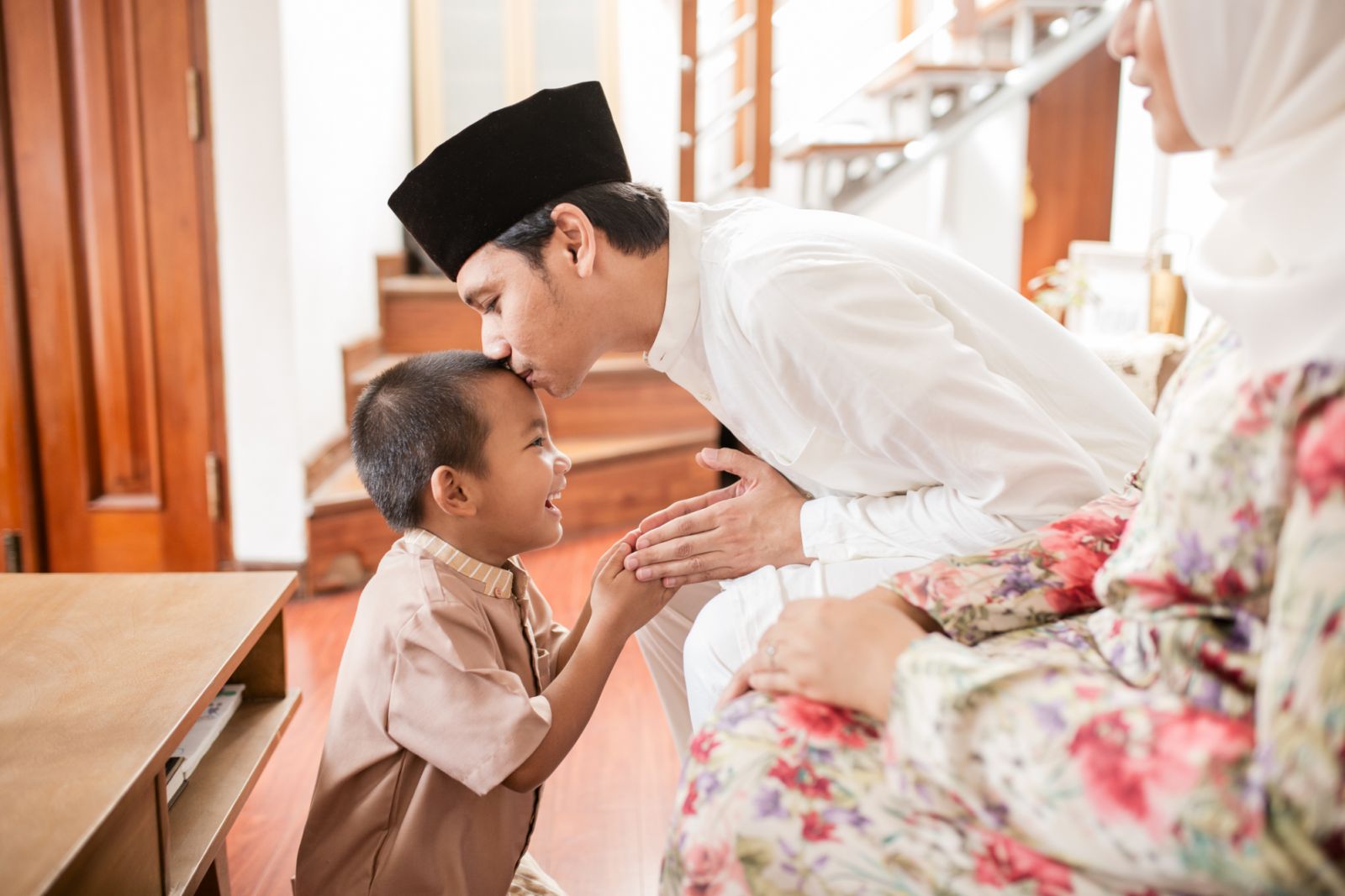 An Indonesian family are celebrating Eid-Ul-Fitr at their home.