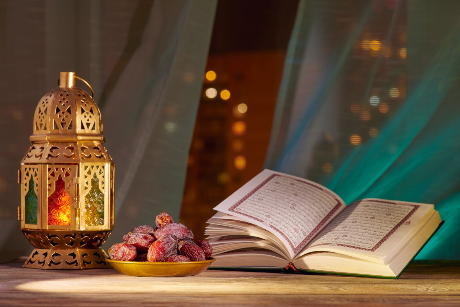 Reading Qur'an (Koran) during the Islamic holy month of Ramadan.