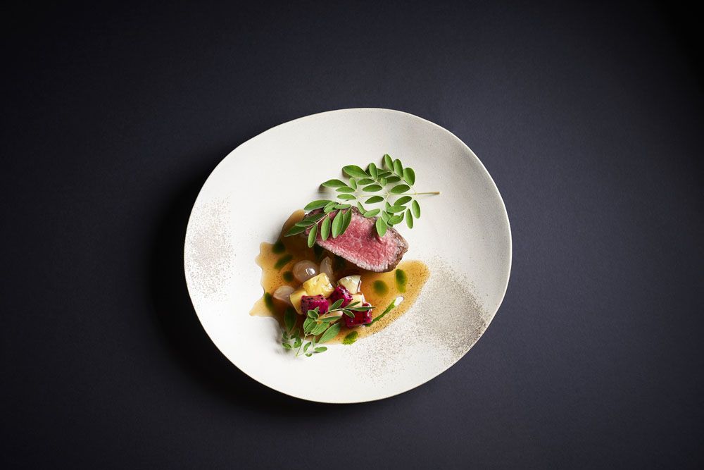 Kagoshima Wagyu beef with banana leaf