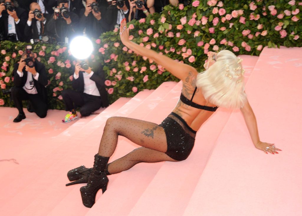 American Pop musician Lady Gaga (born Stefani Germanotta) arrives at the Met Costume Institute Gala 'Camp: Notes on Fashion' exhibition at the Metropolitan Museum of Art, New York, New York, May 6, 2019. (Photo by Ron Galella/Ron Galella Collection via Getty Images)