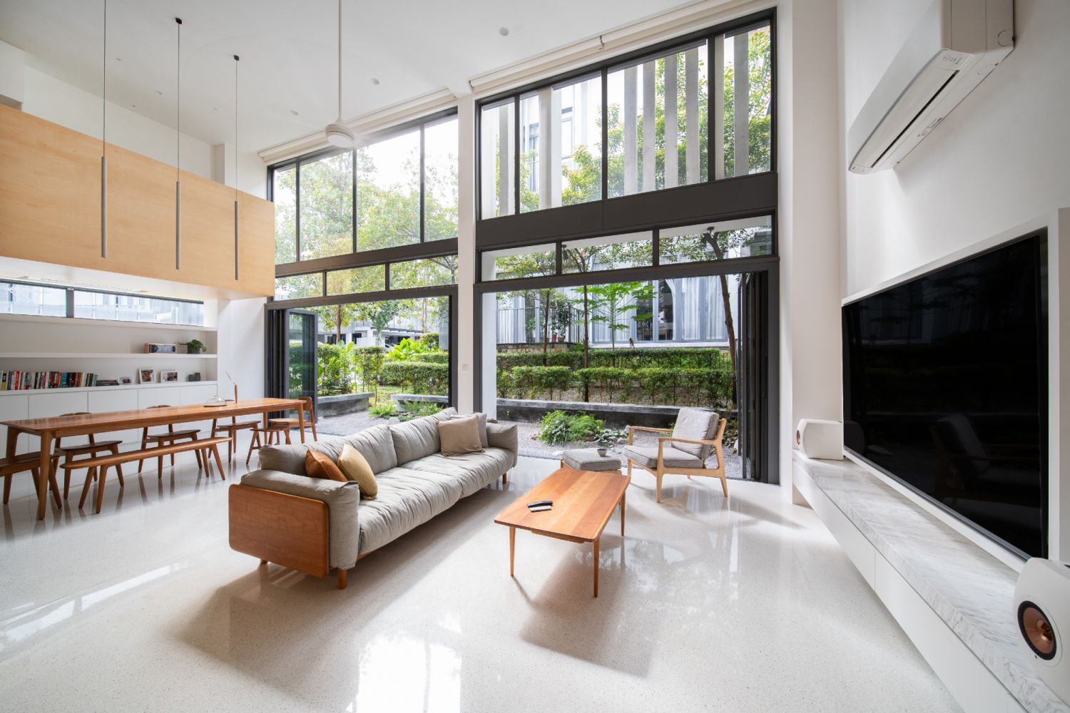 Natural light streams in