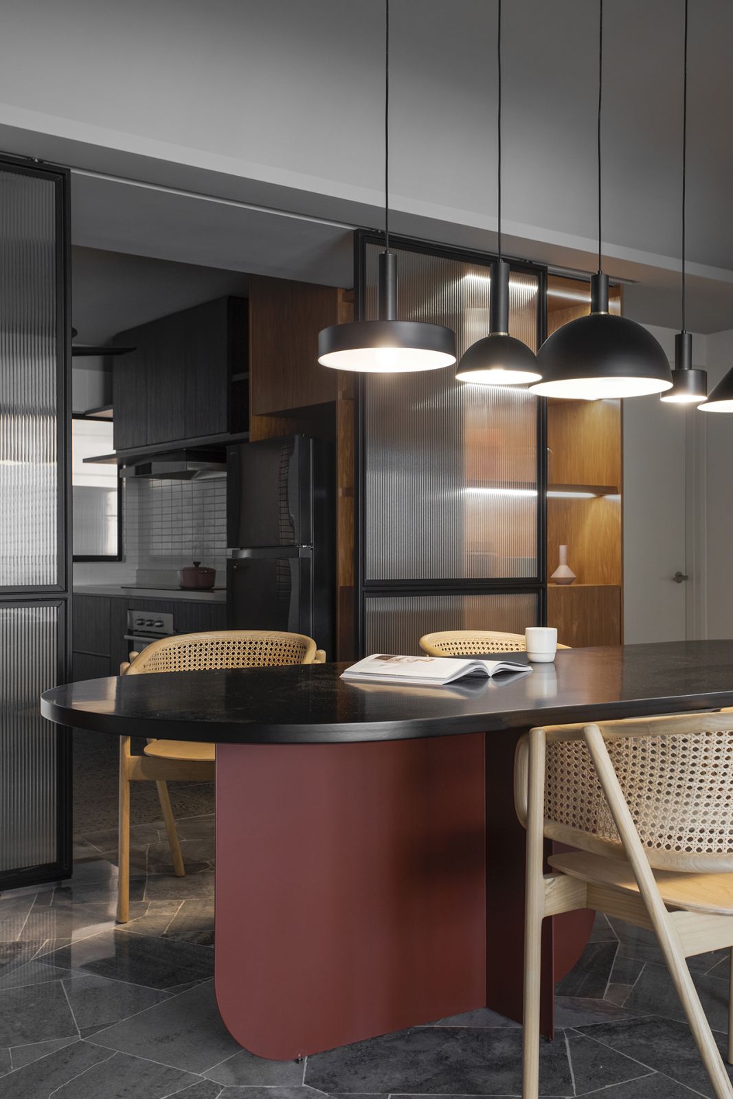 Close up of dining area